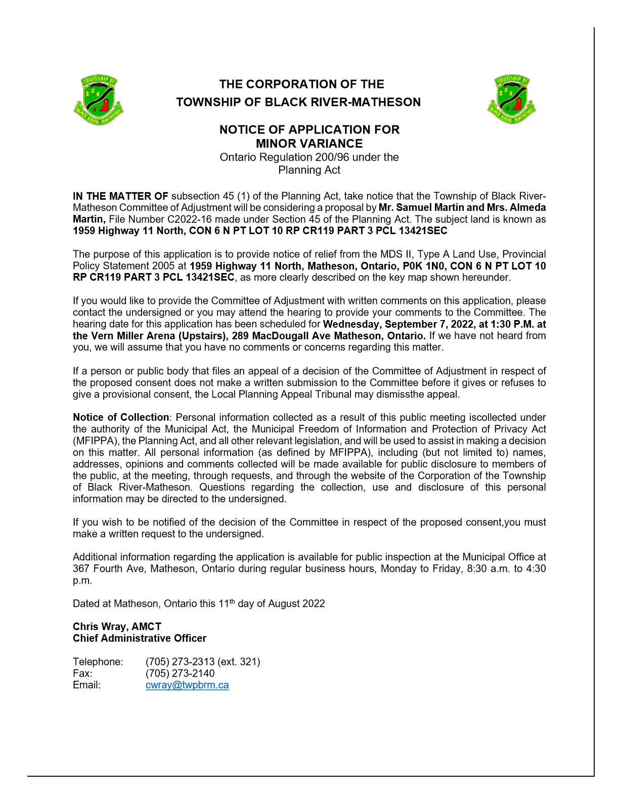 S&A Martin Notice 1