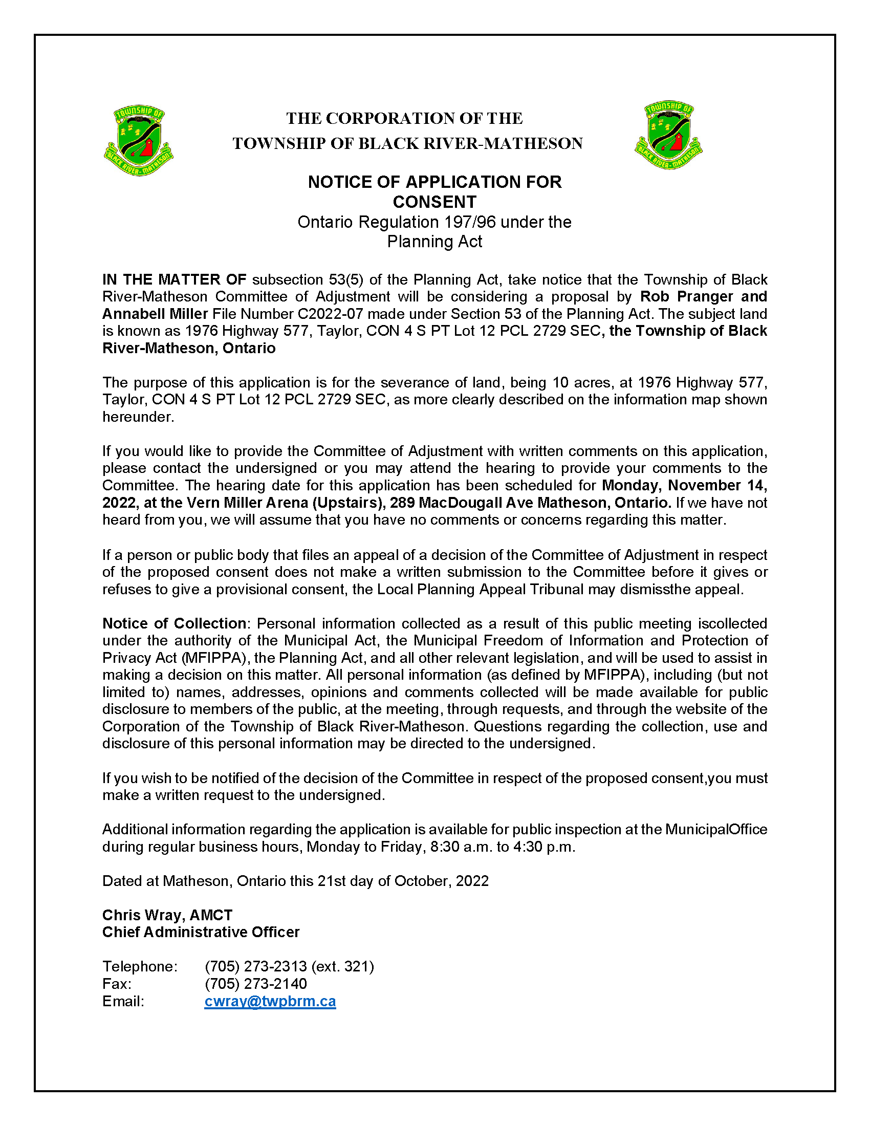 Pranger Public Notice Revised Page 1