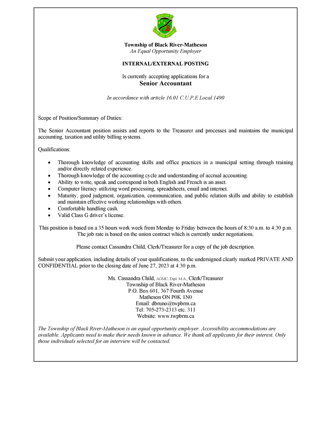 Senior Accountant Ad
